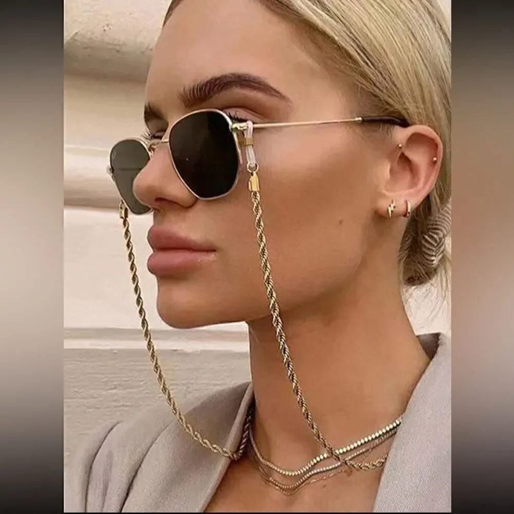 Gold twist sunglasses chain S558
